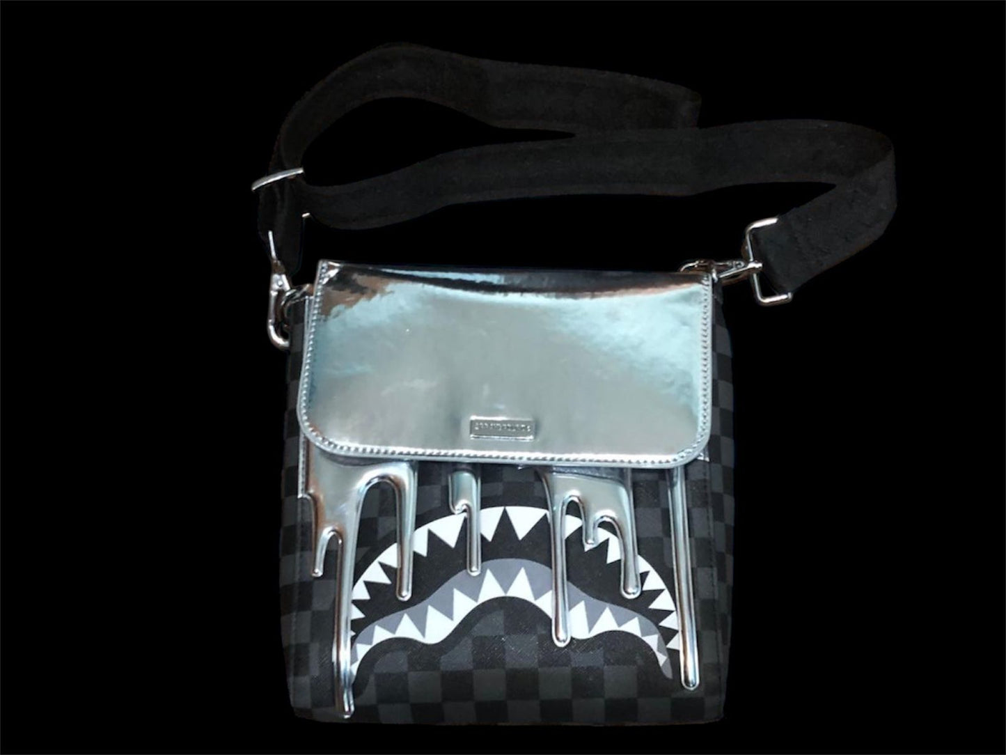 Borsa a tracolla metallic drips